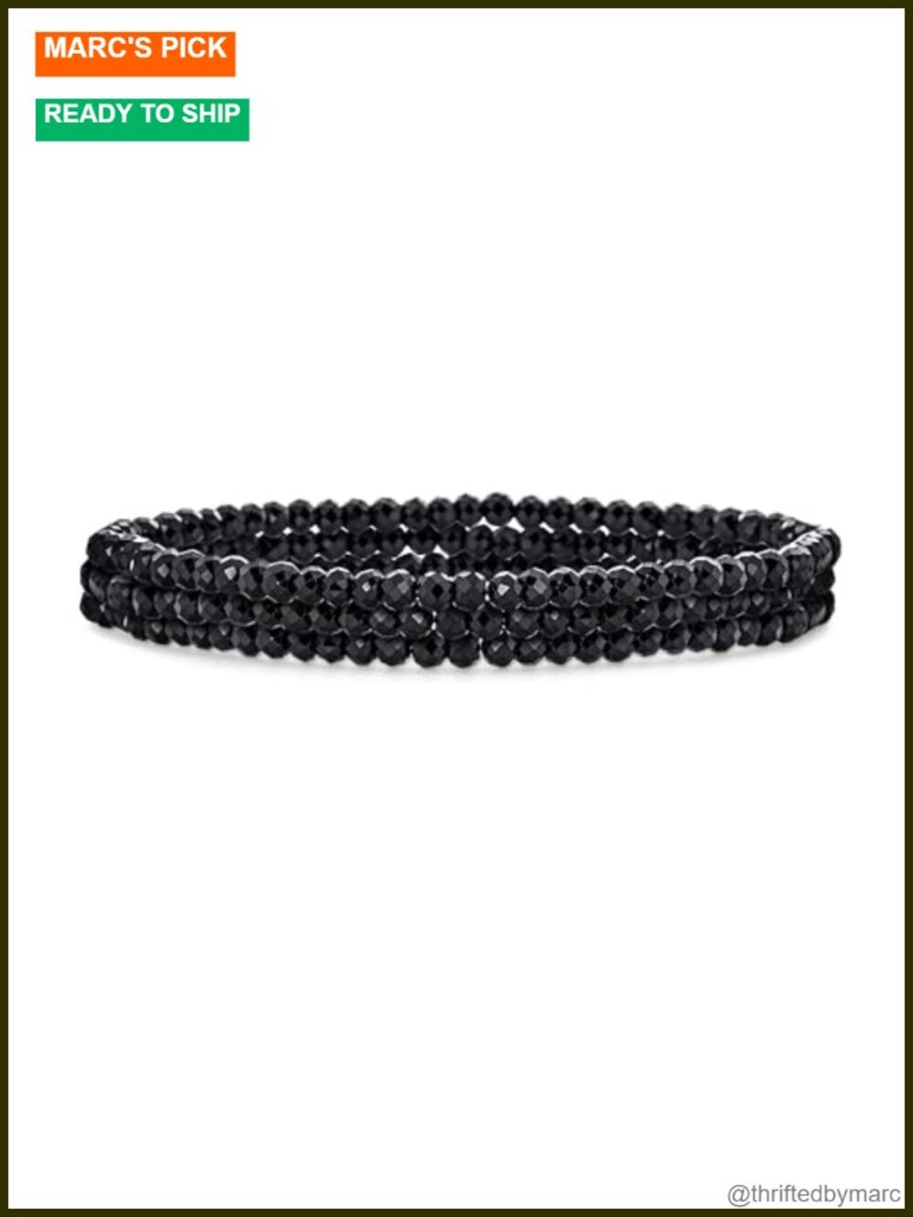 Natural Stone Bead Stretch Bracelet Set of 3 Stackable Strands